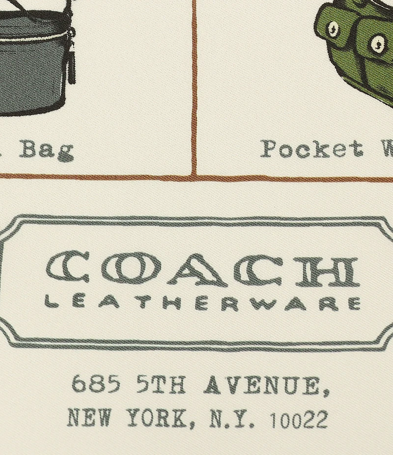 COACH Coach Originals Catalog Silk Bandana Scarf