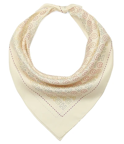 COACH Coach Stitch Printed Silk Bandana Scarf