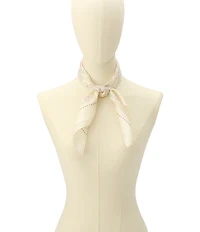 COACH Coach Stitch Printed Silk Bandana Scarf