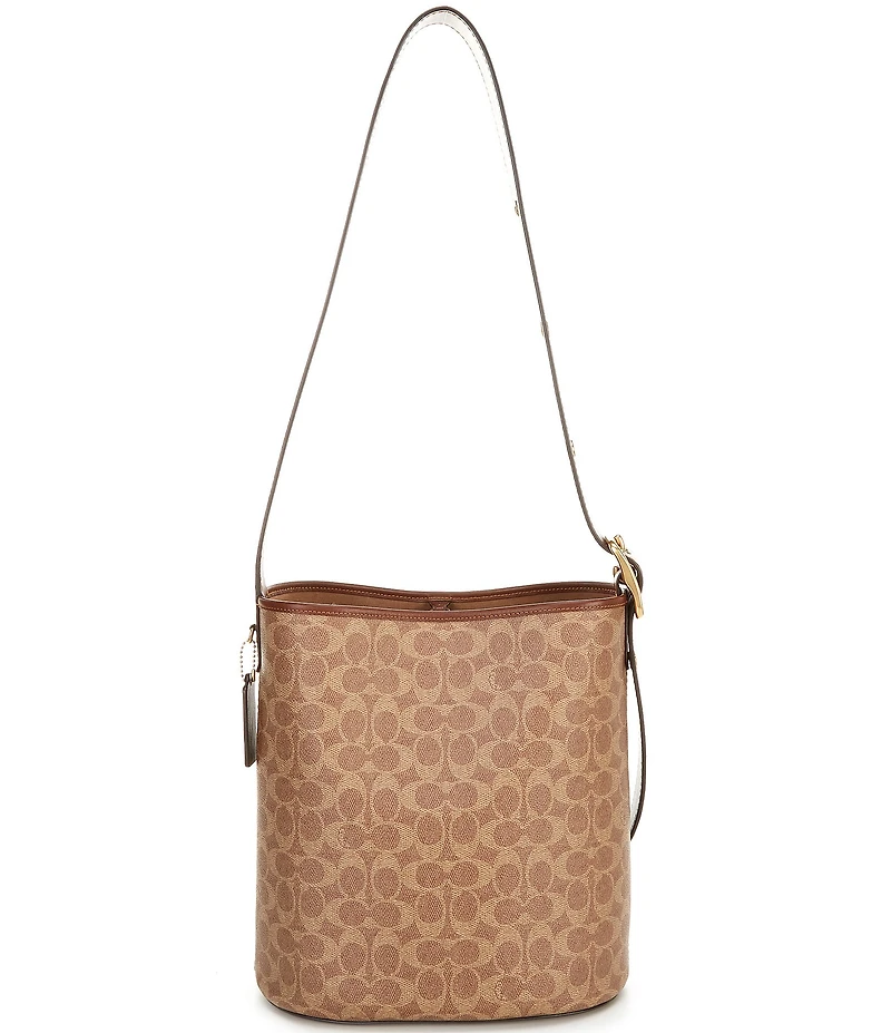 COACH Coated Canvas Signature Bleeker Bucket Bag