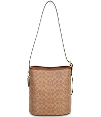 COACH Coated Canvas Signature Bleeker Bucket Bag