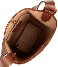 COACH Coated Canvas Signature Bleeker Bucket Bag