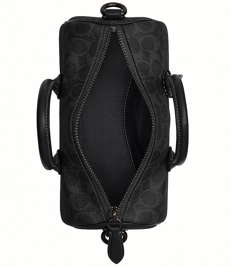 COACH Compass Signature Coated Canvas/Refined Calfskin Leather Bag