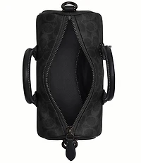 COACH Compass Signature Coated Canvas/Refined Calfskin Leather Bag