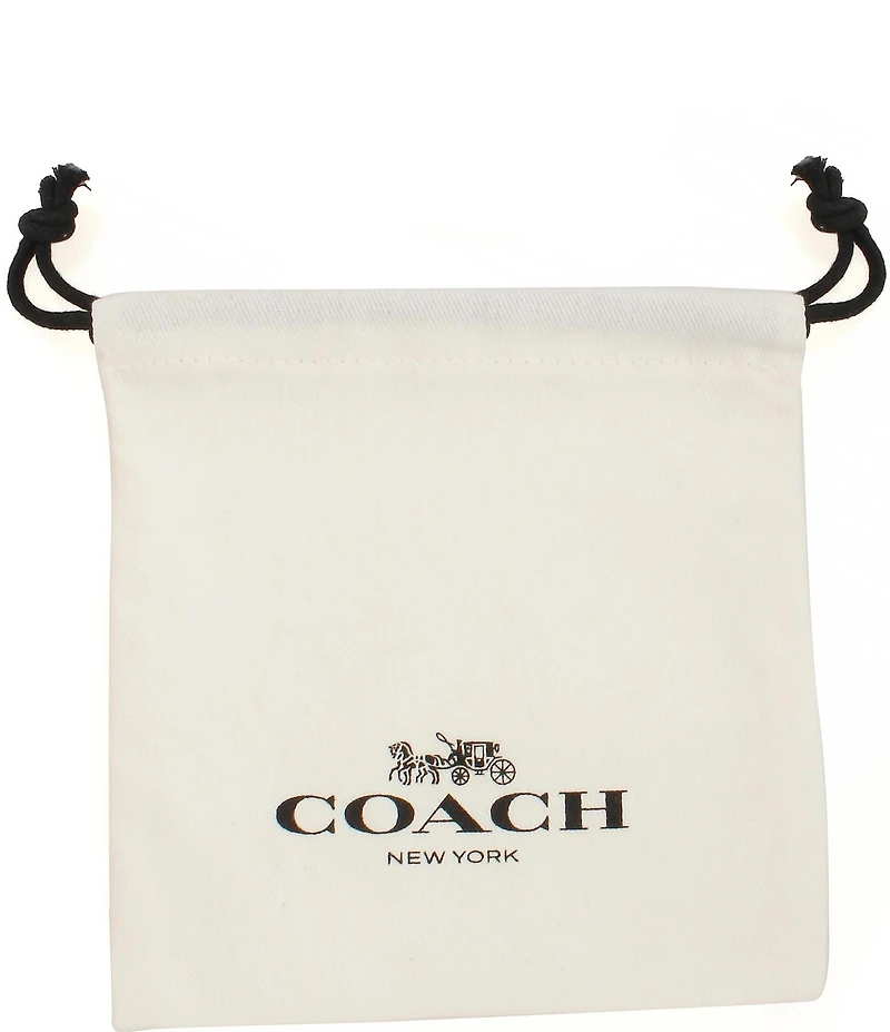 COACH Convertible Halo Round Stone Stud Earrings