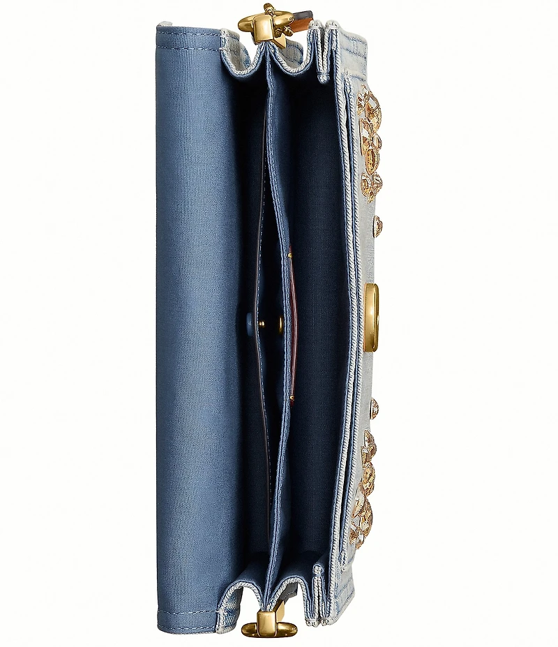 COACH Crystal Denim Tabby Shoulder Bag 26