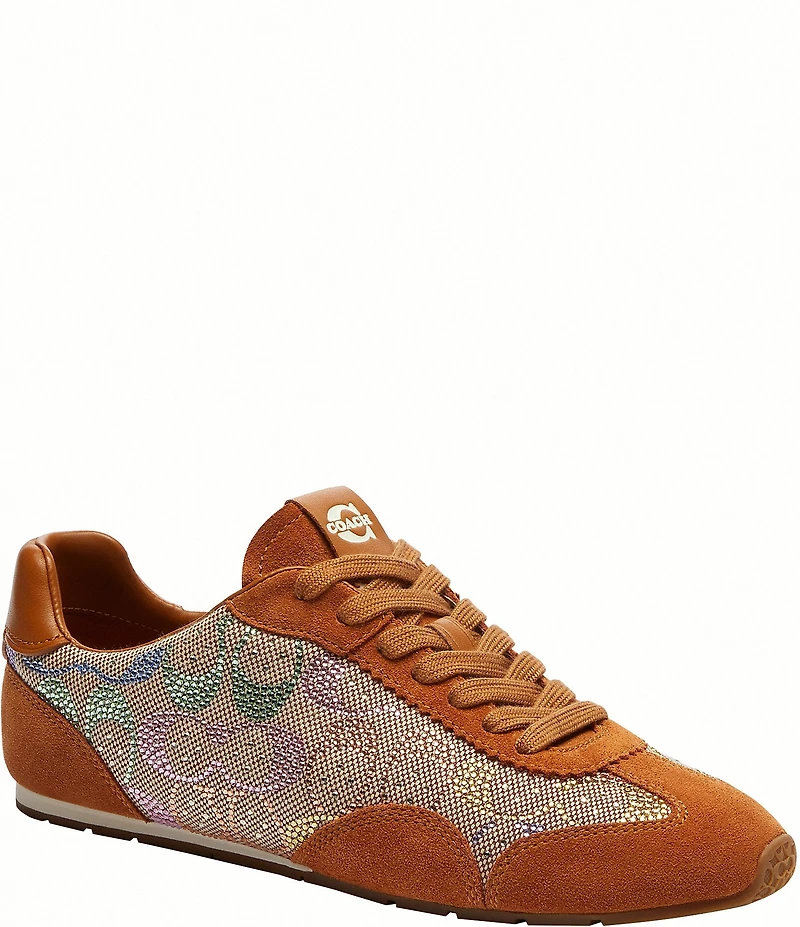 COACH Crystal Rainbow Signature Logo Jacquard Sneakers