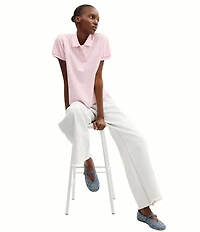 COACH Limited Edition Crystal Signature Denim High Vamp Mary Jane Ballet Flats