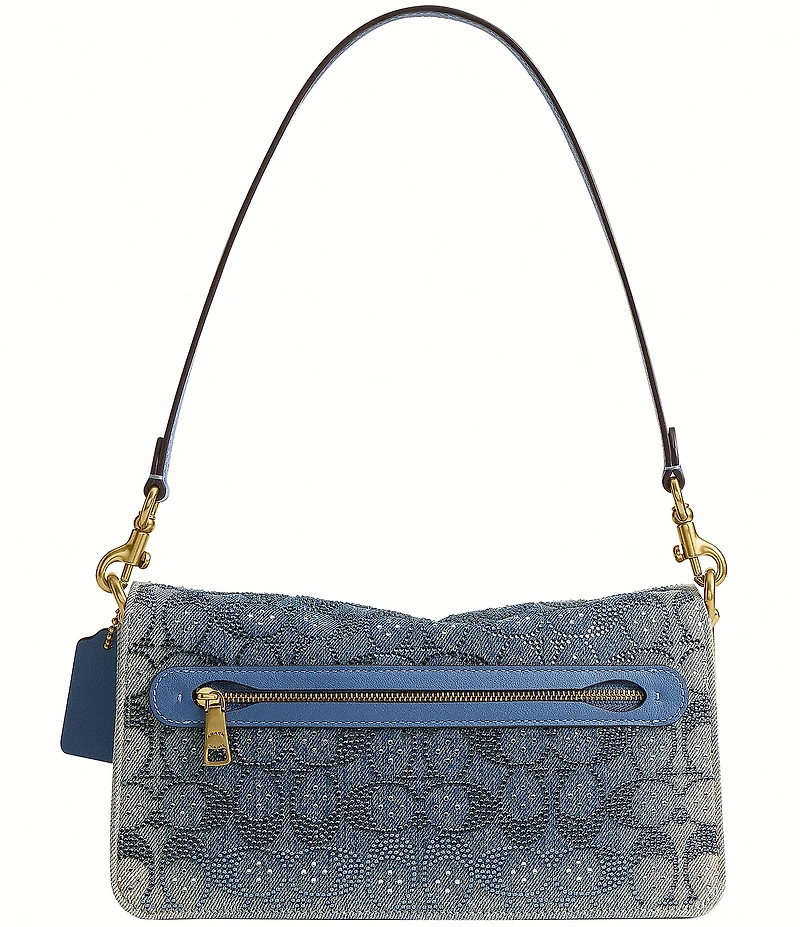 Coach Crystal Signature Denim Tabby 26 Shoulder Bag
