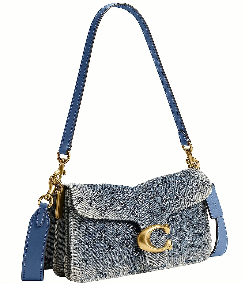 Coach Crystal Signature Denim Tabby 26 Shoulder Bag