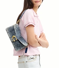 Coach Crystal Signature Denim Tabby 26 Shoulder Bag