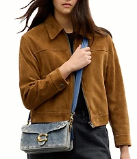 COACH Crystal Signature Denim Tabby 26 Shoulder Bag