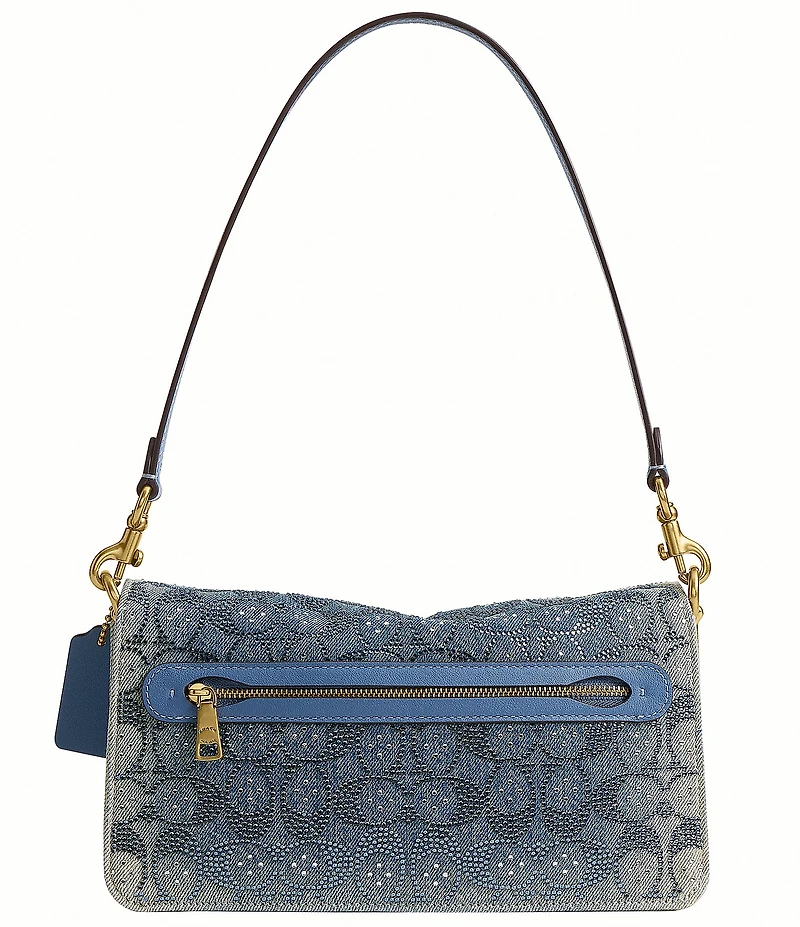 COACH Crystal Signature Denim Tabby 26 Shoulder Bag