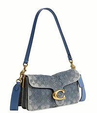 COACH Crystal Signature Denim Tabby 26 Shoulder Bag
