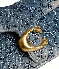 COACH Crystal Signature Denim Tabby 26 Shoulder Bag