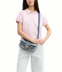 COACH Crystal Signature Denim Tabby 26 Shoulder Bag