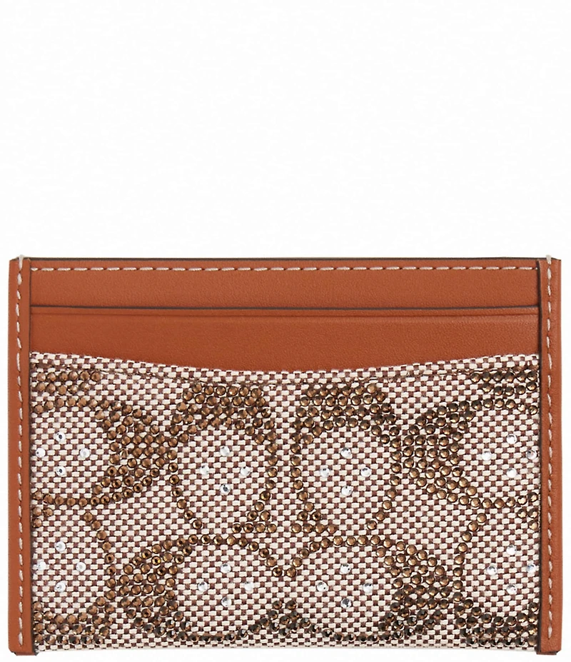 COACH Crystal Signature Jacquard Essential Card Case