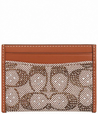 COACH Crystal Signature Jacquard Essential Card Case