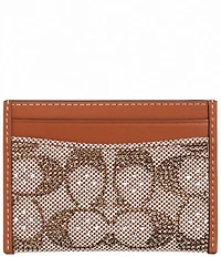 COACH Crystal Signature Jacquard Essential Card Case