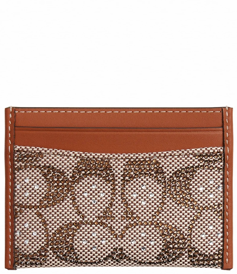 COACH Crystal Signature Jacquard Essential Card Case