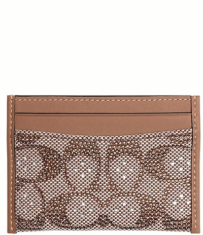COACH Crystal Signature Jacquard Essential Card Case