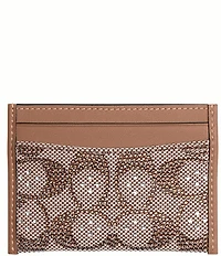 COACH Crystal Signature Jacquard Essential Card Case