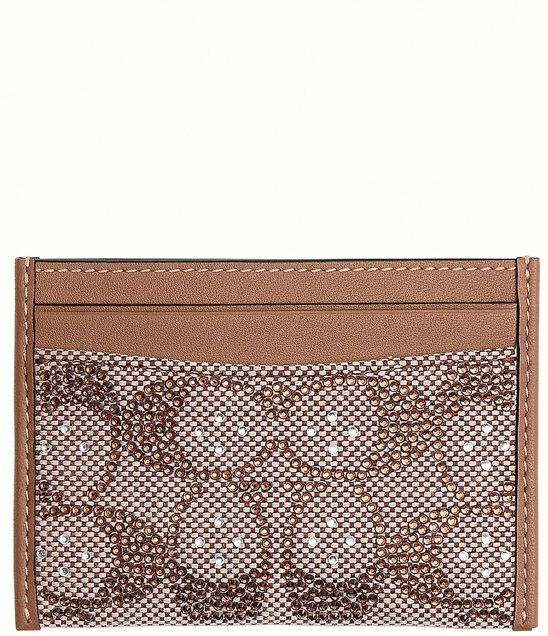 COACH Crystal Signature Jacquard Essential Card Case