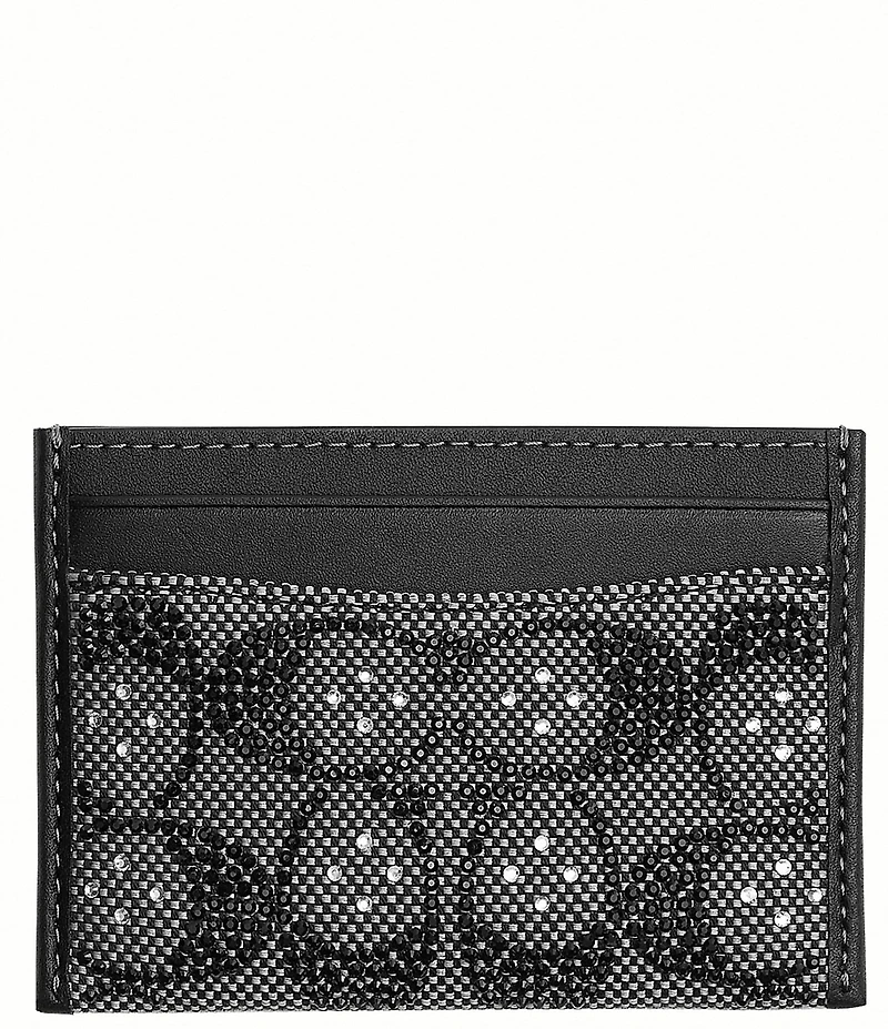 COACH Crystal Signature Jacquard Essential Card Case