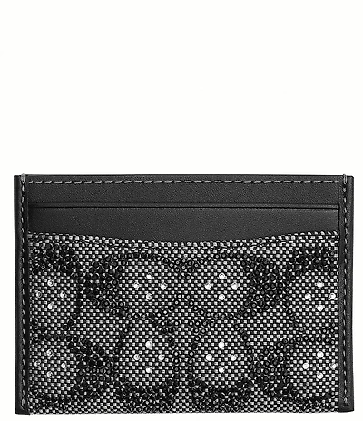 COACH Crystal Signature Jacquard Essential Card Case