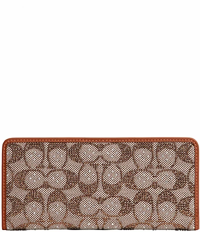 COACH Crystal Signature Jacquard Essential Slim Wallet