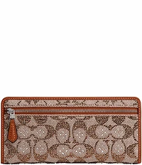 COACH Crystal Signature Jacquard Essential Slim Wallet