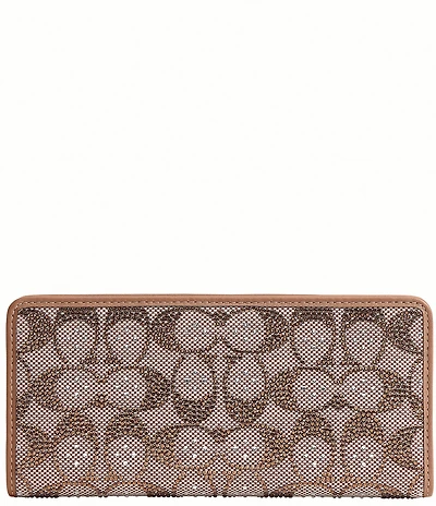 COACH Crystal Signature Jacquard Essential Slim Wallet
