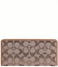 COACH Crystal Signature Jacquard Essential Slim Wallet