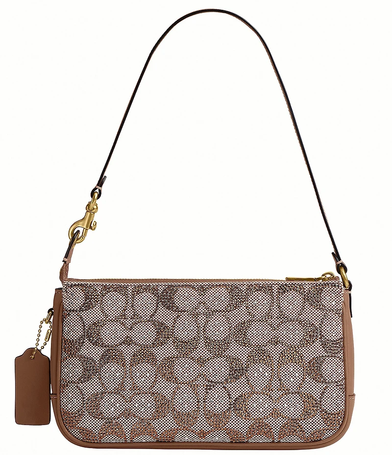 COACH Crystal Signature Jacquard Plaza Shoulder Bag