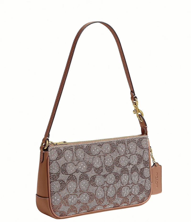 COACH Crystal Signature Jacquard Plaza Shoulder Bag