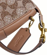 COACH Crystal Signature Jacquard Plaza Shoulder Bag