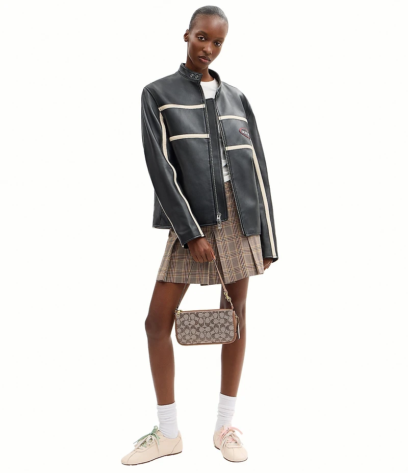 COACH Crystal Signature Jacquard Plaza Shoulder Bag