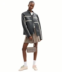 COACH Crystal Signature Jacquard Plaza Shoulder Bag