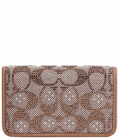 COACH Crystal Signature Jacquard Slim Card Case