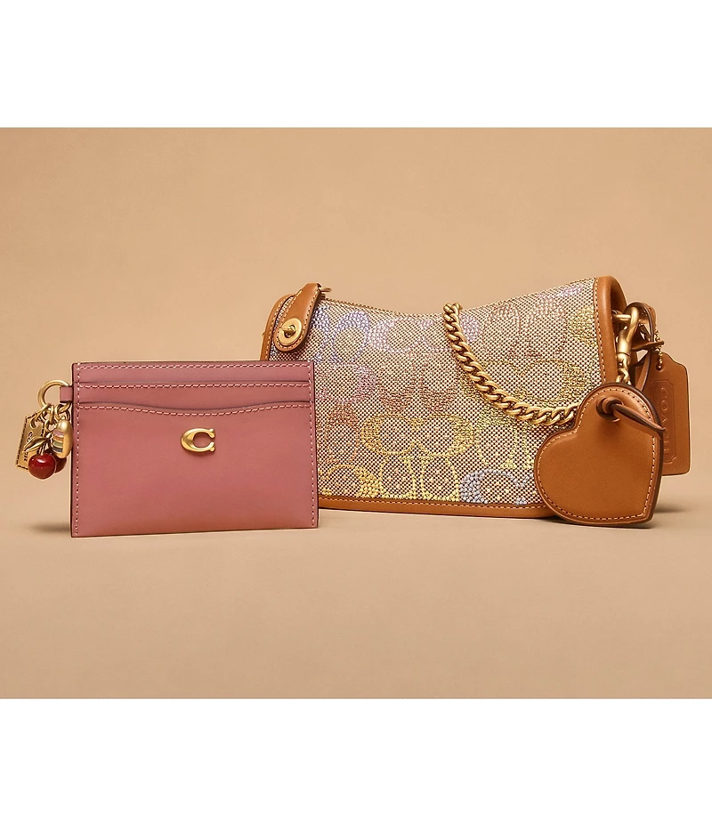 COACH Crystal Signature Jacquard Swinger Shoulder Bag 20