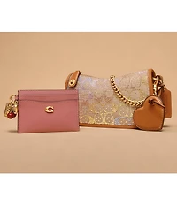 COACH Crystal Signature Jacquard Swinger Shoulder Bag 20