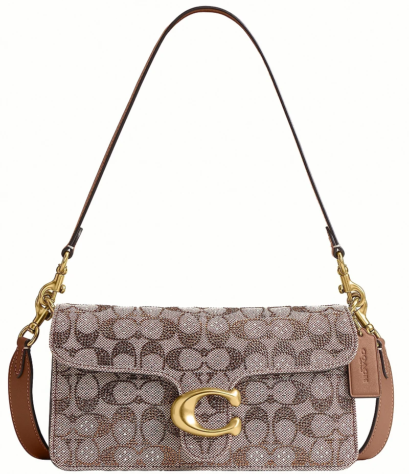 COACH Tabby 26 Crystal Signature Jacquard Shoulder Bag
