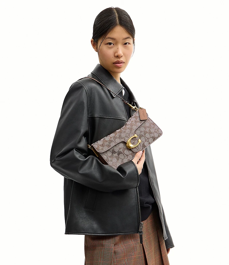COACH Tabby 26 Crystal Signature Jacquard Shoulder Bag