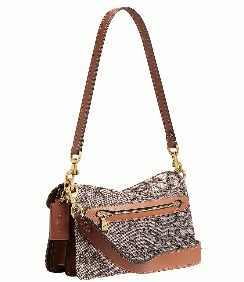 COACH Tabby 26 Crystal Signature Jacquard Shoulder Bag