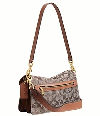 COACH Tabby 26 Crystal Signature Jacquard Shoulder Bag