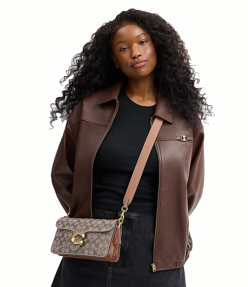 COACH Tabby 26 Crystal Signature Jacquard Shoulder Bag