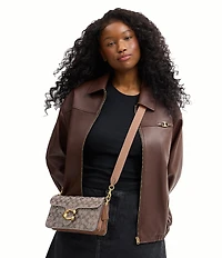 COACH Tabby 26 Crystal Signature Jacquard Shoulder Bag