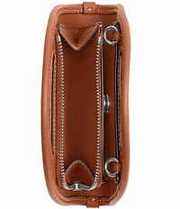COACH Crystal Signature Jacquard Top Handle Contrast Trim Crossbody Card Case
