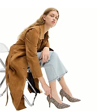 COACH Daisy Crystal Signature Jacquard High Heel Pumps