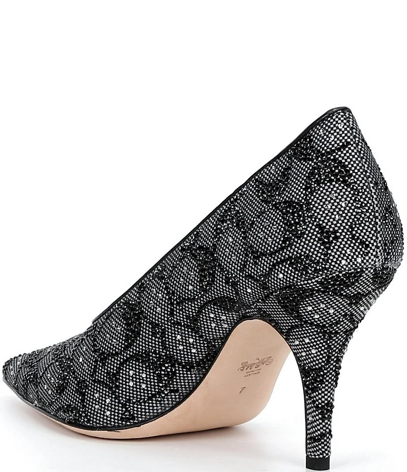 COACH Daisy Crystal Signature Jacquard High Heel Pumps